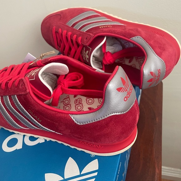 Adidas Guam Active Maroon Tech Silver Met / Size 10 Men’s - Picture 4 of 10